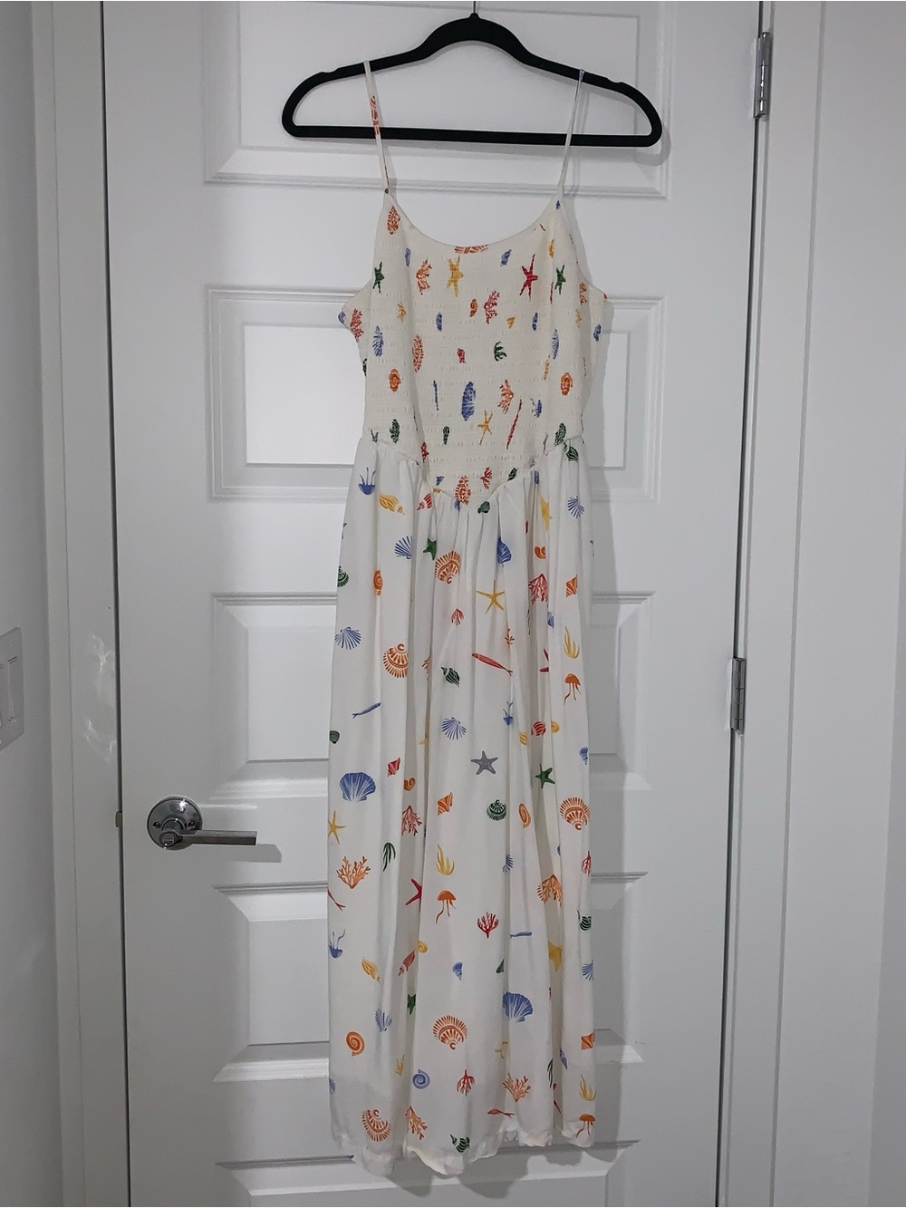 a new day White  dress with sea live print
